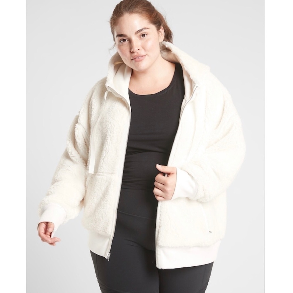 Athleta Cozy Sherpa Reversible Jacket Women’s Plus Size 1X Cozy Comfortable